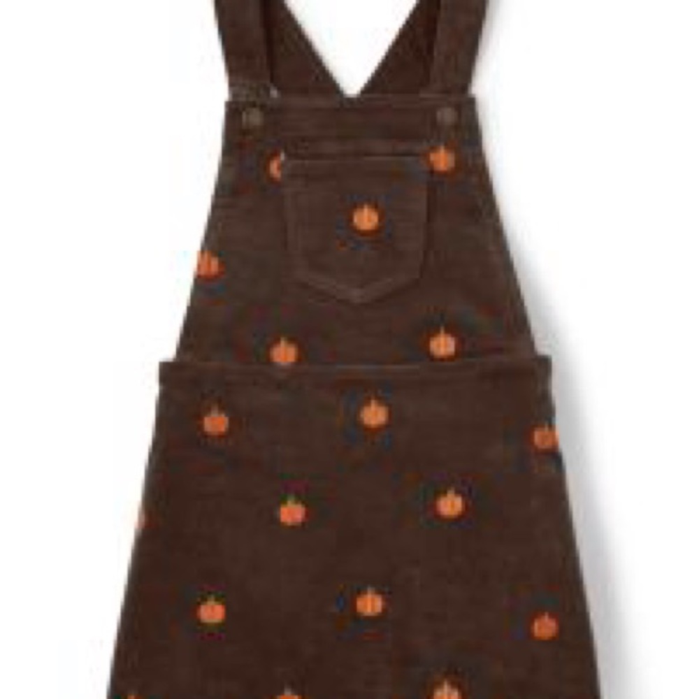 Gymboree Brown Corduroy Dress with Pumpkin Accents